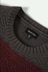 Brixton Midnight Crew Sweater Men Black Port Stripe