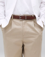 Reigning Champ Braided Leather Belt Men Brown
