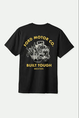 Brixton Ford Built Tough SS Standard Tee Men Burnt Rubber