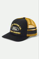 Brixton Ford Built Tough Trucker Hat Burnt Rubber Empire Yellow