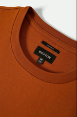 Brixton Union Heavy Weight SS Boxy Pocket Tee Men Rustic Caramel
