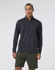Vuori Ponto Half Zip Mock Neck Men Charcoal Heather