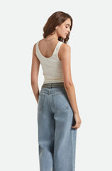 Brixton Pointella Slim Fit Tank Women Off White
