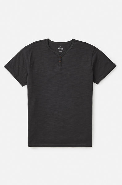 Katin Folk Henley Men Black Wash