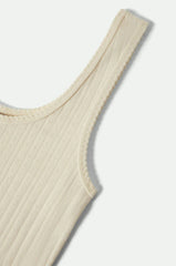 Brixton Pointella Slim Fit Tank Women Off White