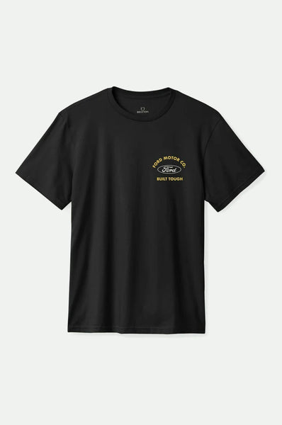 Brixton Ford Built Tough SS Standard Tee Men Burnt Rubber