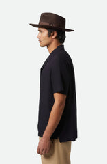 Brixton Bunker S/S Camp Collar Shirt Men Black