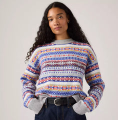 Levi's Ines Fairisle Sweater Women Leandra Fairisle Tawny Port