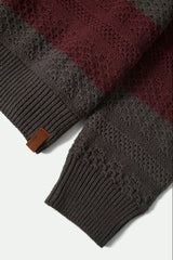 Brixton Midnight Crew Sweater Men Black Port Stripe