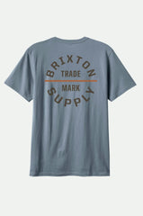 Brixton Oath V SS Standard Tee Men Basalt Dark Brown Rust