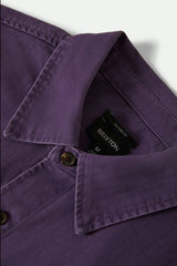 Brixton Herringbone LW Relaxed Overshirt Men Punk Purple Herringbone