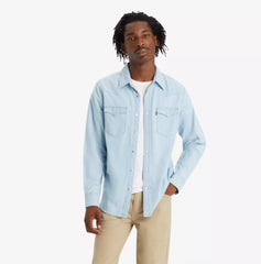 Levi's Classic Western Standard Fit Shirt Men Evergreen Lt Chambray