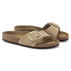 Birkenstock Madrid Big Buckle Nubuck Narrow Fit Women Sandcastle