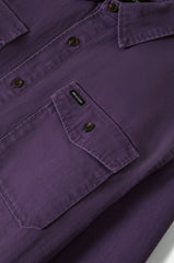 Brixton Herringbone LW Relaxed Overshirt Men Punk Purple Herringbone