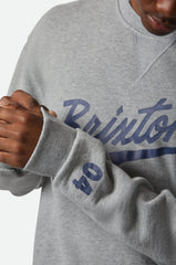 Brixton The League Broken In Crewneck Men Heather Grey