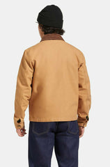Brixton Mechanic Garage Zip Jacket Men Tobacco Brown