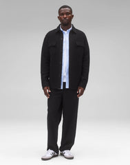 Reigning Champ Boiled Wool Warden Overshirt Men Black