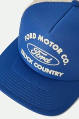 Brixton Ford Built Tough Trucker Hat Ford Blue Wimbledon White