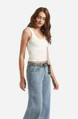 Brixton Pointella Slim Fit Tank Women Off White