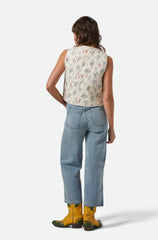 Brixton Field Floral Quilted Vest Women Whitecap Hazelnut Ditsy Floral