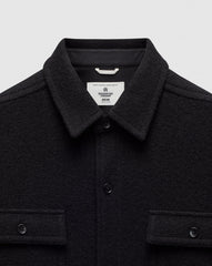 Reigning Champ Boiled Wool Warden Overshirt Men Black