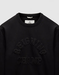 Reigning Champ Midweight Terry Arch Logo Standard Crewneck Men Black