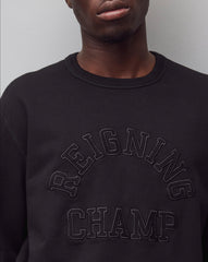 Reigning Champ Midweight Terry Arch Logo Standard Crewneck Men Black