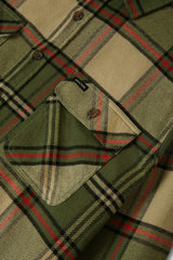 Brixton Bowery LS Flannel Men Wild Green Elm Adrenaline Rush