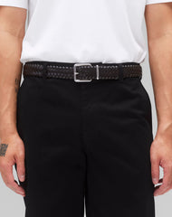Reigning Champ Braided Leather Belt Men Black