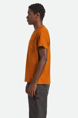 Brixton Union Heavy Weight SS Boxy Pocket Tee Men Rustic Caramel