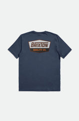 Brixton Regal S/S Standard Tee Men Washed Navy Sepia