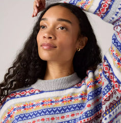 Levi's Ines Fairisle Sweater Women Leandra Fairisle Tawny Port