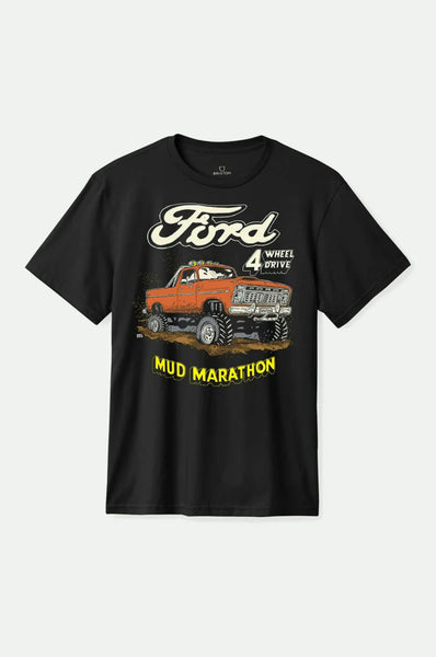 Brixton Ford Mud Marathon SS Standard Tee Men Burnt Rubber