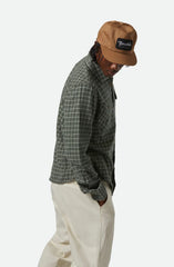 Brixton Bowery LW Ultra Soft Flannel Men Ivy Green Whitecap