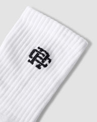 Reigning Champ Classic Mid Crew Sock Men White
