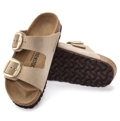 Birkenstock Arizona Big Buckle Nubuck Narrow Fit Women Sandcastle