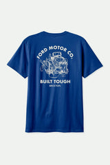 Brixton Ford Built Tough SS Standard Tee Men Ford Blue