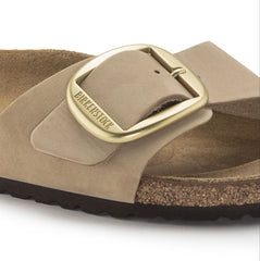 Birkenstock Madrid Big Buckle Nubuck Narrow Fit Women Sandcastle