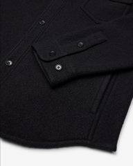 Reigning Champ Boiled Wool Warden Overshirt Men Black