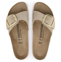 Birkenstock Madrid Big Buckle Nubuck Narrow Fit Women Sandcastle