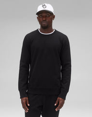 Reigning Champ Midweight Terry Slim Crewneck Men Black