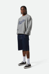 Brixton The League Broken In Crewneck Men Heather Grey