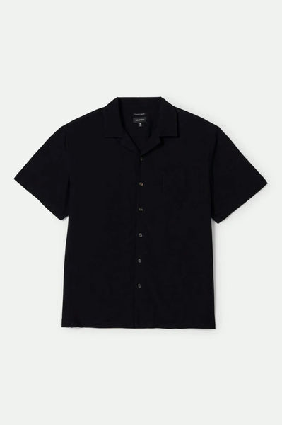 Brixton Bunker S/S Camp Collar Shirt Men Black