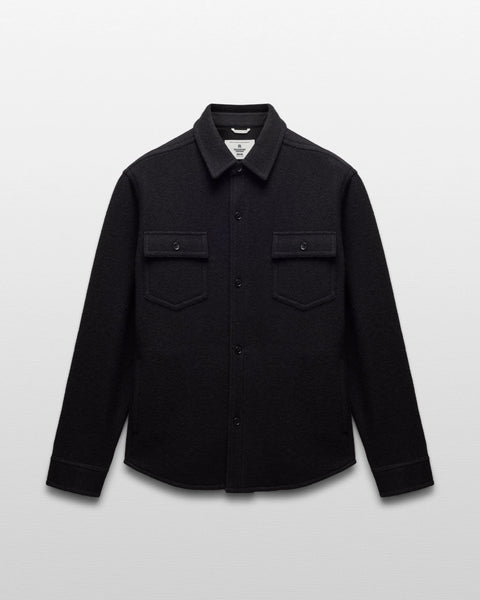 Reigning Champ Boiled Wool Warden Overshirt Men Black Alta