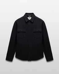 Reigning Champ Boiled Wool Warden Overshirt Men Black