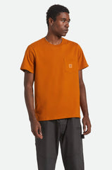 Brixton Union Heavy Weight SS Boxy Pocket Tee Men Rustic Caramel