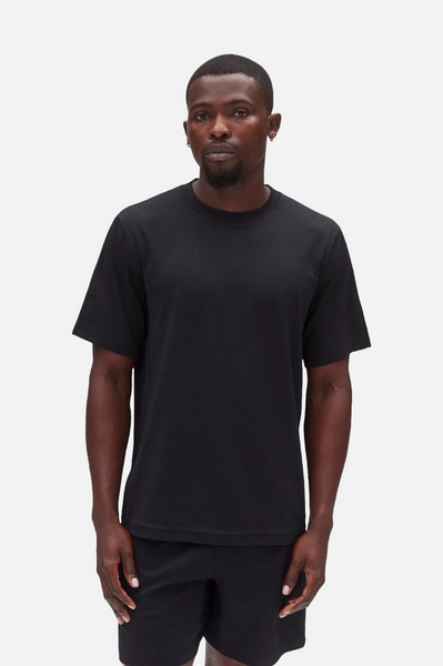 Reigning Champ Solotex Mesh Tiebreak T-Shirt Men Heather Black