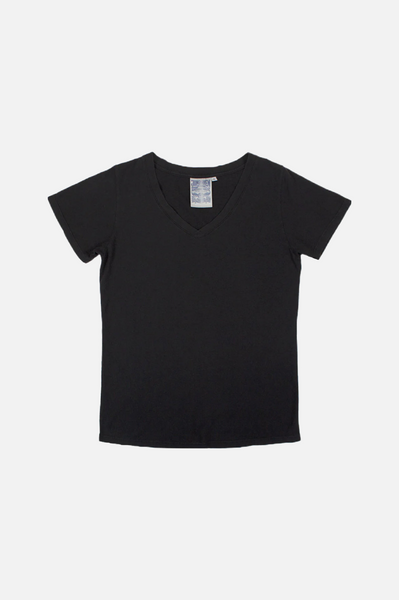 Jungmaven Paige V-Neck Tee Women Black