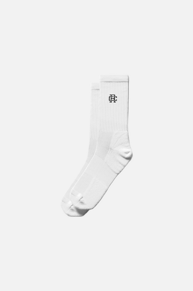 Reigning Champ Performance Crew Sock Men White/Black