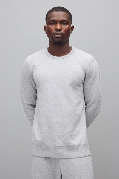 Reigning Champ Midweight Terry Slim Crewneck Men Heather Grey